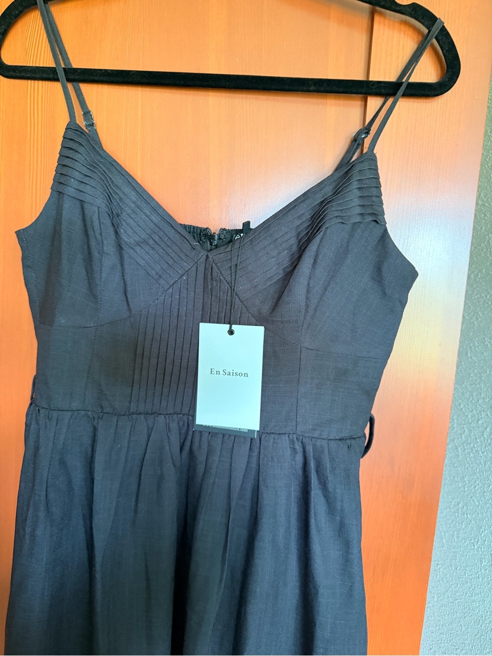 Tuckernuck Black Maxi Dress with Floral Hem - Picture 5 of 6